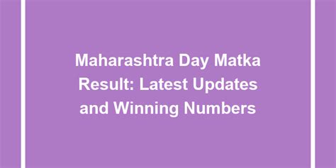 maharashtra day matka live result|day maharashtra matka bazar result.